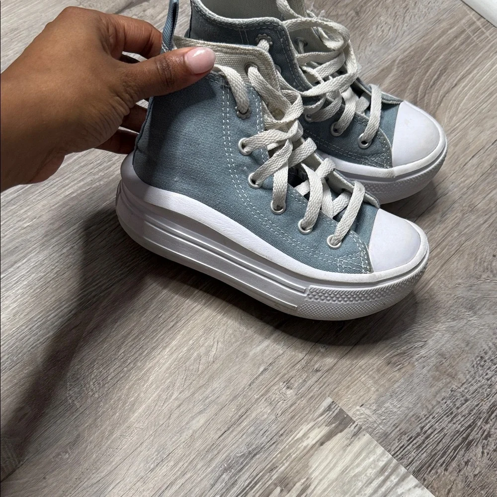 Kids High-Top Platform Converse Sneakers Size 11 - Picture 3 of 6